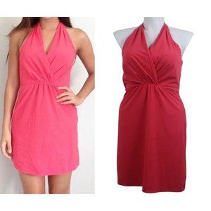 Athleta Go Anywhere Coral Halter Dress 6
